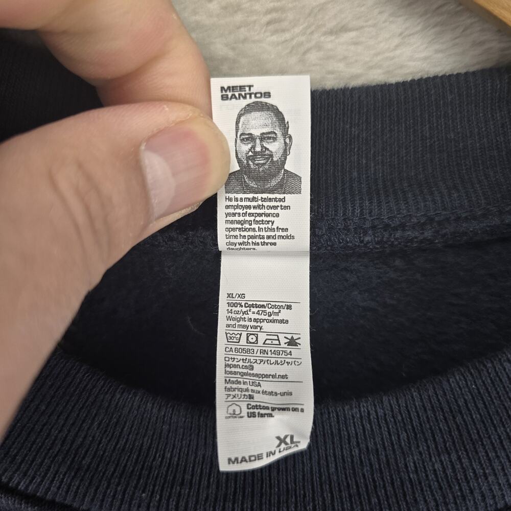 Be More Like Jesus Los Angeles Apparel Heavy 14oz Sweatshirt Mens XL Black - Picture 7 of 13